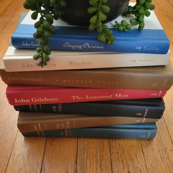 John Grisham Hardcover Book Set 7 Volumes Doubleday Decor Coffee Table Books
